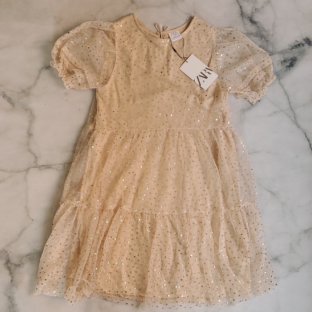 Zara Kids Glittering Gold Dress